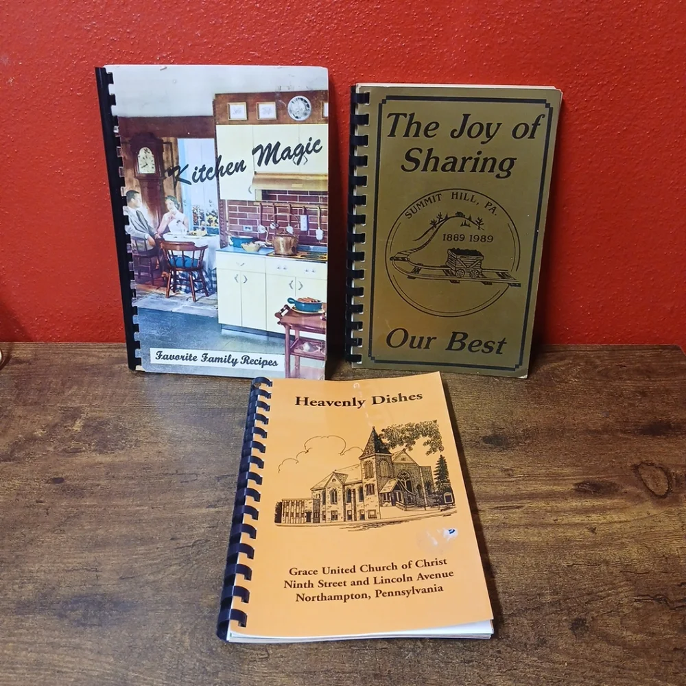 Lot of 3 Vintage Spiral Bound Cookbooks